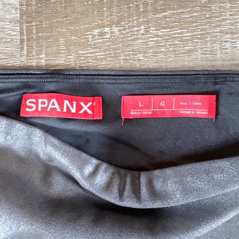 Spanx Black Faux‎ Leather Size Large/Tall NWT - Picture 7 of 7